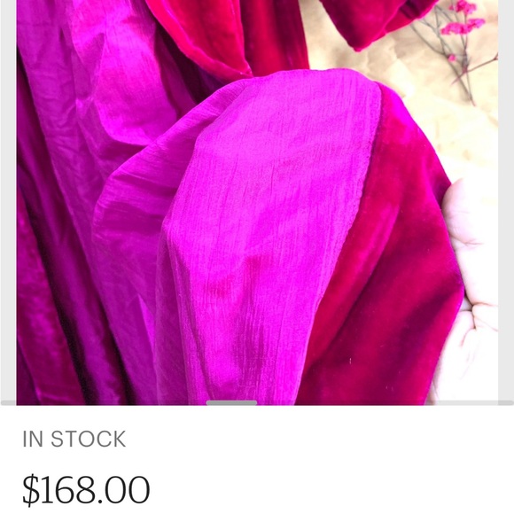 STUNNING SILK VELVET HANDMADE FITS KIMONO ROBE or DUSTER (unlined) FITS 6-10 US - Picture 2 of 12